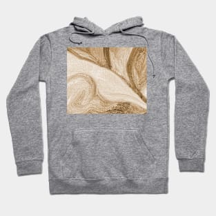 Sepia Antique White Abstract Art Hoodie